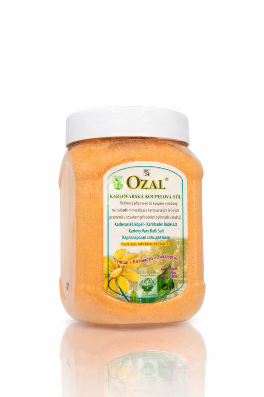 Pomerančová bylinná koupelová sůl 1000 g | s tymiánem, rozmarýnem a eukalyptem 