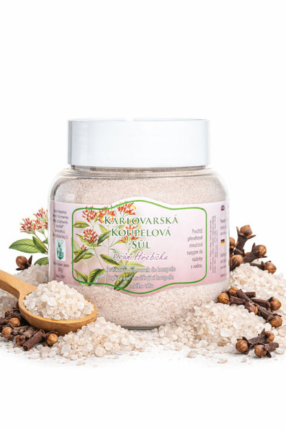 Karlovarská hřebíčková koupelová sůl 300 g | Hřejivá minerální koupel