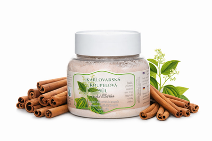 Karlovarská koupelová sůl se skořicí | Hřejivá aromatická koupelová sůl pro relaxaci