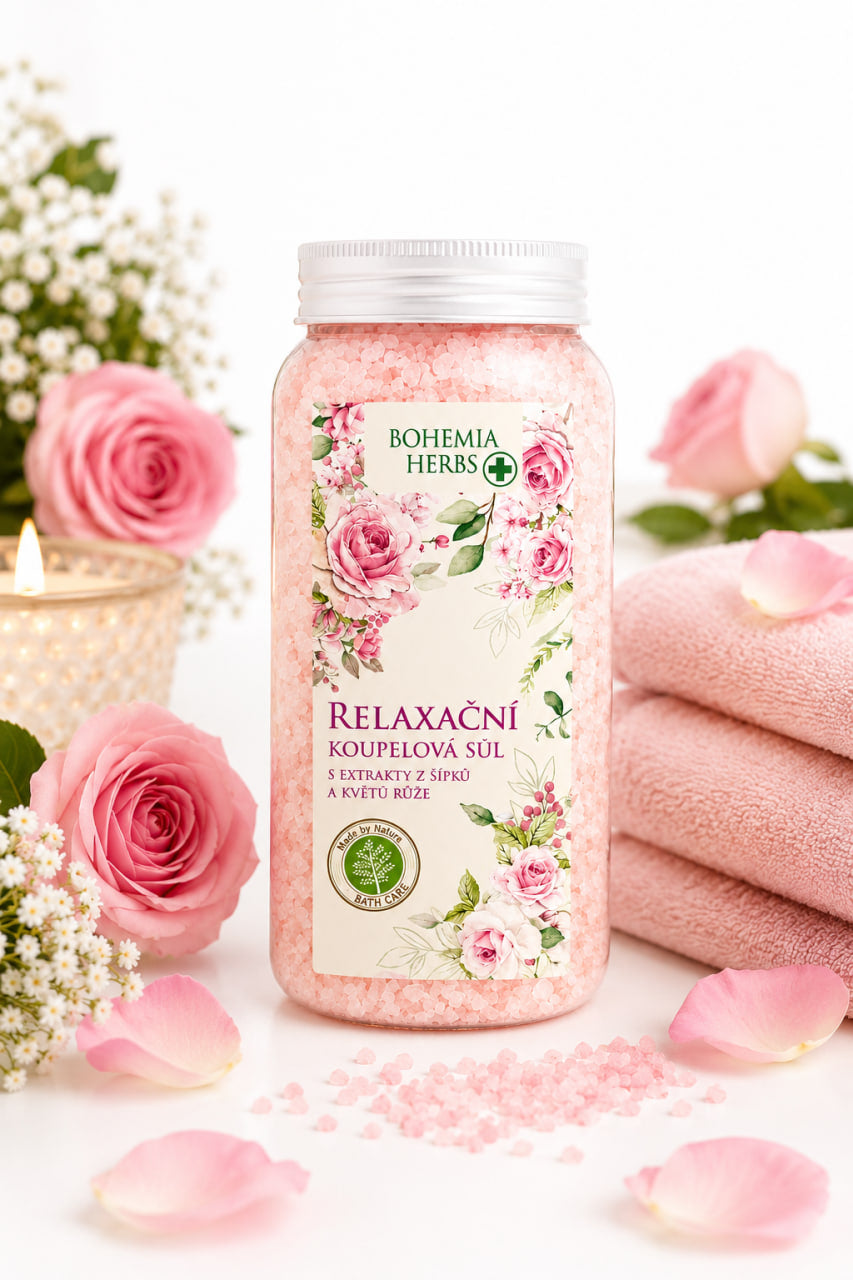 Соль для ванны с розой и шиповником 900 г — Rosa Canina & Rosa Centifolia