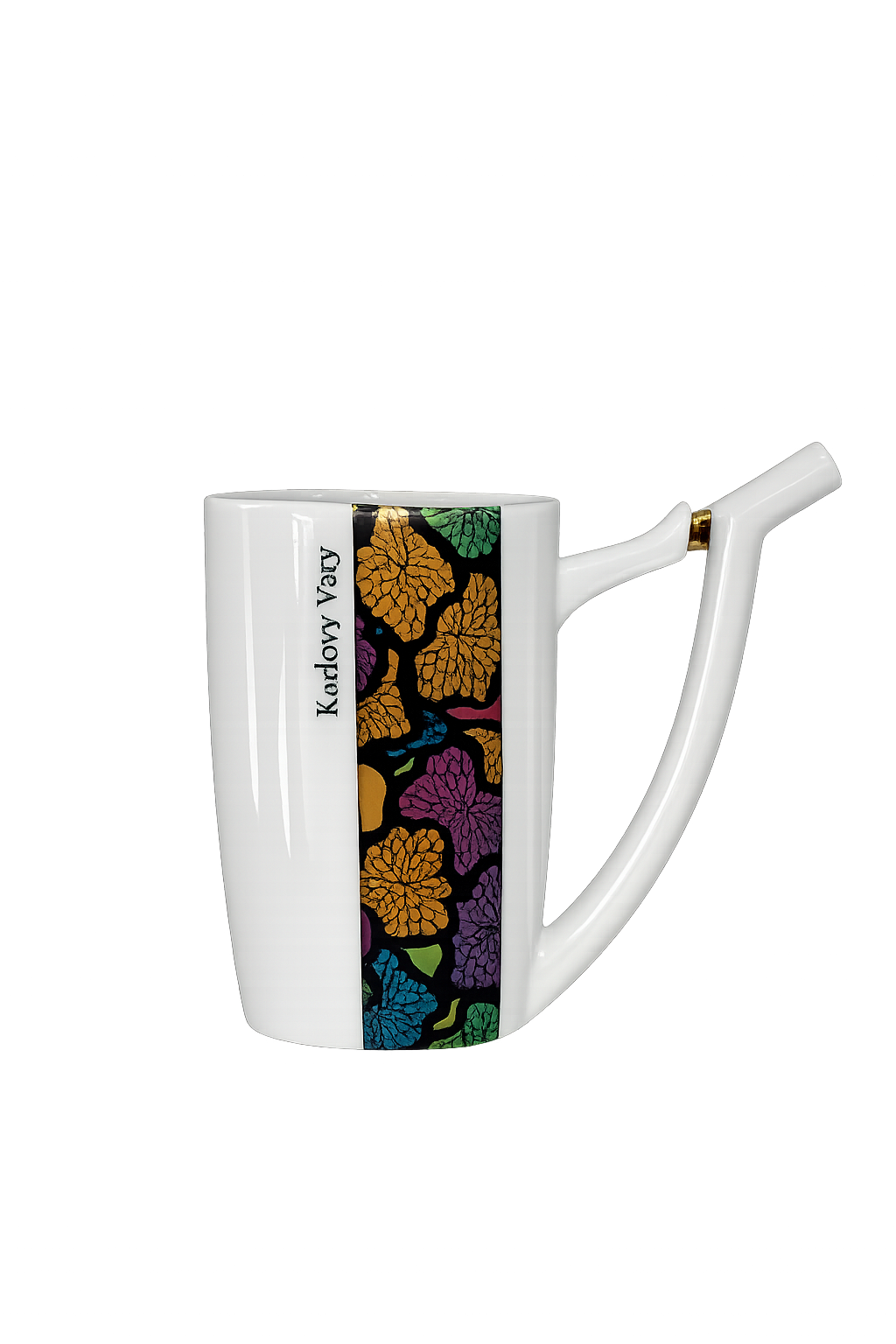 Karlsbader Trinkbecher Golden Chrysanthemum – Kurbecher aus Porzellan