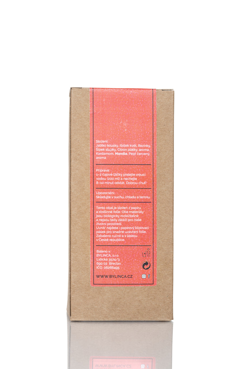 Christmas Star Fruit Tea 100 g | Festive Apple & Spice Blend with Almond Pieces | Holiday Gift Tea
