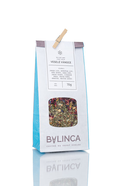 Merry Christmas Herbal Tea 70 g | Festive Fruit & Spice Herbal Blend with Ginger & Clove | Holiday Gift Tea