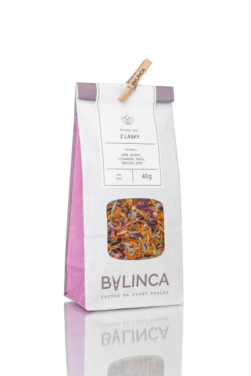 With Love Herbal Tea 40 g | Floral Gift Blend with Rose, Calendula & Lemongrass | Sweet & Refreshing