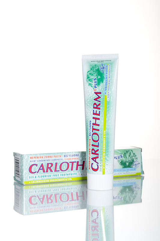 Nepěnivá zubní pasta CARLOTHERM Plus (bez fluoridů) – 100 g 